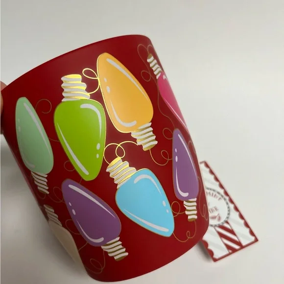 NWT ⚜️♥️⚜️ Peppermint & Pine Christmas light red festive Mug - Picture 4 of 12